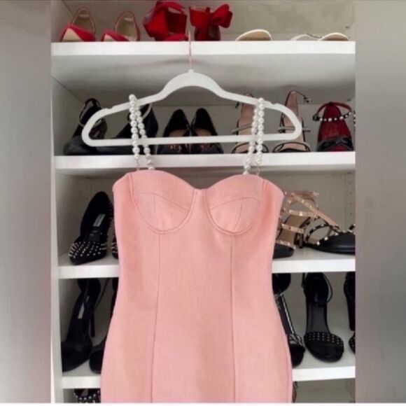 New Pearls Straps Split Hem Dress size XS - Picture 8 of 14